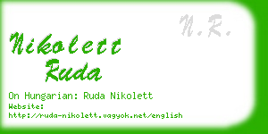 nikolett ruda business card